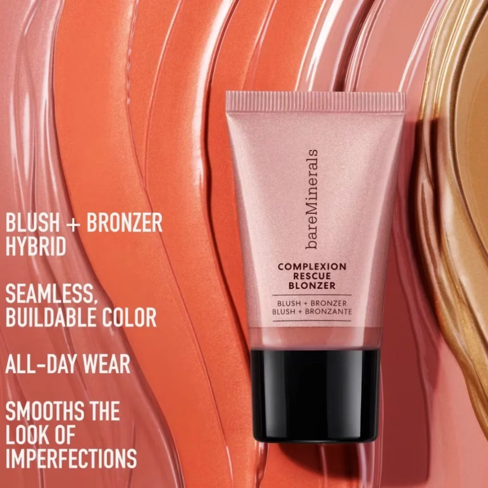 4/$30 Sale💄Bare Minerals Complexion Rescue Blonzer Blush Kiss of Mauve Sample